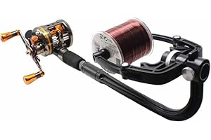 Wedhapy Fishing Line Spooler Baiting Pole Fishing Line Winder Machine Fishing Tackle Portable Adjustable Spinning Reel Line Winder Fishing Tackle Tool Black