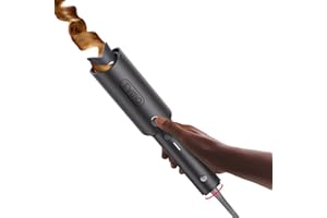TYMO Boucleur a Cheveux Fer à Friser Automatique - CURLPRO Fer a Boucler Automatique Portable 32mm avec 3 Températures Réglables, Anti-brûlure, Boucleur Céramique Cheveux Court et Long, Gris Métal