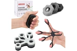 ‎AUTUWT AUTUWT Fingertrainer 6er-Set Hand Grip Trainer Strengthener,Grifftrainer-Ringe Hand Grip Trainer Strengthener mit Handtrainer Set, Finger Stretcher, handmuskeltrainer,Hand Trainingsgerät