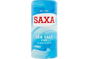 Saxa Sea Salt Fine, No Need to Grind, 350 g Drum (Pack of 1)