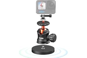 UURIG BH-07 Magnet Kamera Halterung für GoPro, Heavy-Duty Metall Auto Leistungsstarke magnetische Kamera Halterung mit 360 Grad Rotation Kugelkopf für Car Body, kompatibel mit GoPro
