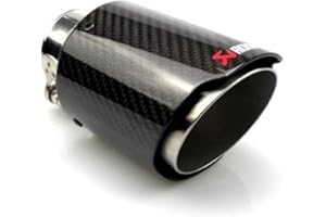 GENÉRICO Cola de escape AutoSchloss diseño Akrapovic 80-102 mm | Acero inoxidable y fibra de carbono | Mejora estética y sonido | Universal coche VW Golf 7 GTI/TCR, león FR/Cupra, Ibiza FR focus ST