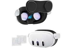CloudValley Lens Protector per Meta Quest 3 Accessori, con Maschera Anti-Dusk, [2+1] HD Clear Camera Tempered Film Protective Glass for VR 2023