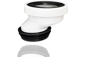 Ieron 5 cm Versetztes WC-Anschlussrohr - Kunststoff, Exzentrisch, Abgewinkelt, Starr - Rohrdüse, Abfluss, Gerader Exzenter, Anschlussarmatur