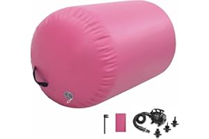 ‎MEKETUM Air Rolle Turnen GymnastikMatte 60 75 90 CM Aufblasbare Air Barrel Gymnastik Tumbling Matte mit Pumpe für Handfeder Hinten Training/Heimgebrauch/Yoga/Fitness…