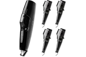 Fezf Correttore a Nastro [Classico - Nero] 1 Cilindro + 4 Ricariche Originali Penna Correttiva a Rullo con Cappuccio Protettivo Forniture Scolastiche Forniture per Ufficio