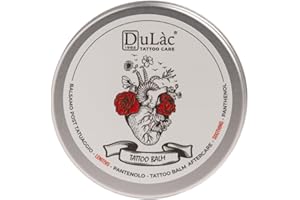 DULÀC FARMACEUTICI 1982 Dulàc TATTOO BALM 100% naturalne masło do tatuaży, wysoka zawartość pantenolu (5%), wosk pszczeli, masło shea i składniki łagodzące, które regenerują, chronią i nawilżają skórę