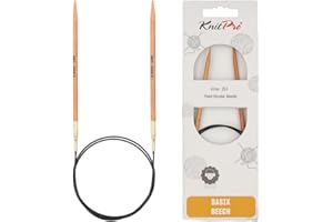 KnitPro Basix Birch Rundstricknadel, 100 cm Länge x 4.00 mm Stärken, Beige