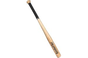 Latinaric Batte De Baseball en Chêne Bois avec La Bande Antidépante 60-80cm pour Sport Joueurs Débutants De Baseball