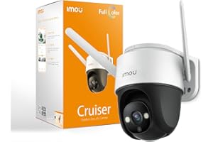 Imou Cruiser 4MP - Outdoor Pan/Tilt Camera, 1080P, Full Colour Nightvision, Spotlights, AI Human Detection, 2 Way Audio, 110dB Siren, Local Hot-Spot Connection, H.265 White