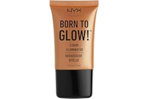 NYX Professional Makeup Illuminante Liquido Born to Glow, Formula liquida Shimmer, Base per Fondotinta, Tonalità: Pure Gold
