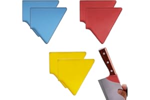 CSENASON 6 Pcs Silicone Kitchen Knife Back Edge Guard Case,Thumb Cutter Finger Protector for All Types of Cutters,Kitchen Knife Anti-Wear Hand Pads Gloves