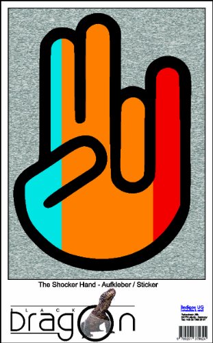 The Shocker Hand - Laptop Notebook Skin Sticker Cover Art Decal - 210x144 mm black Outline with Flag - Tanzania