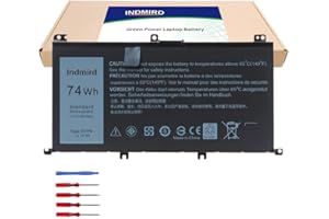 Indmird 11,1 V 74 Wh 357F9 bateria do laptopa Dell Inspiron 15 7000 7566 7567 7557 7559 5576 5577 INS15PD-1548B 1548R 1748B 1748R 2548B 2748R 0GFJ6 71JF4 0357F9 Gaming Notebook zastępcza bateria
