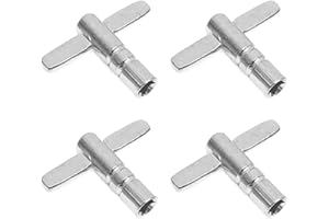 HAHHHHA 4pcs Drum Key Drum Tuner,Drum Accessories,Acoustic Drum Kit Accessories,Piano Tuning Wrench,Universal Drum Tuning Key,Remove Drum Key,Piano Tuning Lever,Adjustable Drum Keys(COLOUR:Silver)