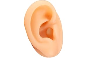 N\A Human Ear Model Simulation Artificial Human Right Ear Silicone Ear Model for Ear Picking, Ear Piercing Teaching, Acupuncture