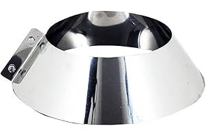 ALLINOX Scossalina Canna Fumaria Collare Conico Copriforo Acciaio INOX AISI 304 Rosone Faldale Camino (DIAMETRO 150)