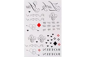 AISNANZH Halloween Temporary Tattoo,Joker Temporary Tattoos For Men Women Girls Adults Halloween Cosplay Accessories (style 2)