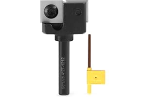 HOZLY Fraise plane, fraise plane, tige 6 mm, diamètre de coupe 25,4 mm, lame en carbure interchangeable à 4 côtés, fraise à dresser, fraise à aplatir, embout de surface, fraise de rabotage avec plaques