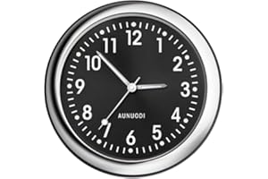 BERFI LIFE Round Car Clock, 38mm Car Electronic Watch Universal Luminous Quartz Clock Vehicle Dashboard Decoration Ornament for Air Conditioner Vent