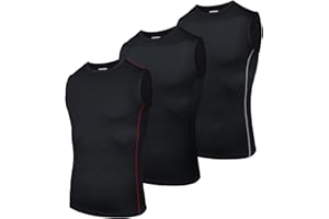 AMZSPORT Herren Kompressions-Tanktop Ärmellos Funktionsshirts Baselayer Unterhemd
