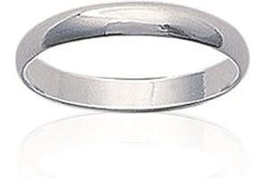 Les Plaisirs de Stella Bague Argent 925/000 RhodiŽ - Alliance Mixte Homme Femme Largeur 3mm