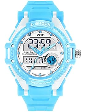 Kinder sport-elektronische uhr,50m tiefe wasserdicht Wecker Leuchtend Digital Woche Kalender Freizeit Kind] Mädchen...