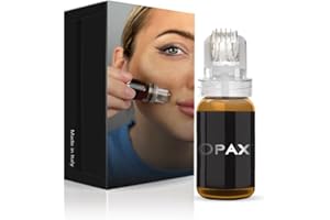 Opax Dermaroller 0.25 mm Per Microneedling Viso, Skin Care – Siero 10ml Con Acido Ialuronico Viso, Coenzima Q10, Collagene E Acido Ialuronico, Elastina – Made In Italy