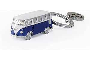 BRISA VW Collection - Volkswagen Hippie Bus T1 Camper Van 3D Model Key Ring Chain, Gift Idea/Fan Souvenir/Retro Vintage Product