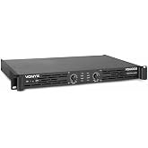 Vonyx VDA1000 PA Rack Amplifier 1U 2x500W Professional | Compact 1U Rack format, active cooling, electronic protection and pr