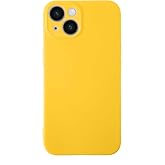KZY İLETİŞİM Apple iPhone 14 ile Uyumlu Kapak I&ccedil;i Kadife Kamera Korumalı Lansman Silikon Kılıf - Sarı