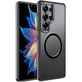 Senon Galaxy S26 Ultra Kılıf M-safe Şarj &Ouml;zellikli Mat G&ouml;r&uuml;n&uuml;ml&uuml; Wlons Vevo Kapak (Siyah)