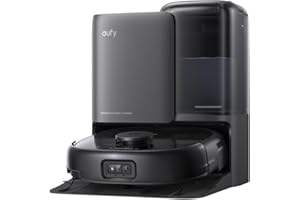 eufy Robot aspirapolvere Omni E25, sistema HydroJet, aspirazione turbo da 20.000Pa, spazzole DuoSpiral, estensione CornerRover, stazione tutto-in-uno.