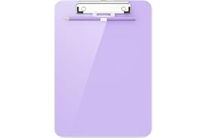 Hnogri A4 plastikowych Podkładka klips, Podkładka zaciskowa format litery A4 studentów, biura i kobiet, rozmiar 31.5 x 22.5 CM, Szary