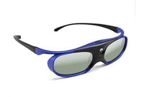 ONEVER Lunettes 3D rechargeables à obturateur actif pour tous les projecteurs DLP Link 3D rechargeables compatibles avec projecteur DLP ViewSonic BenQ Optoma Viewsonic DLP, FBA-178ZW-yanjing