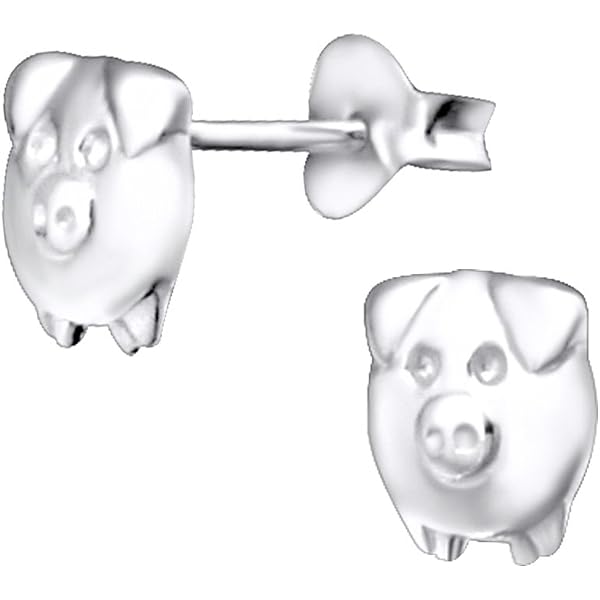 Laimons Damen-Ohrstecker – Sterling Silber 925, Schwarz-weiß Glitzernd, Halbkugel-Design