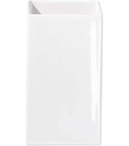 Vase Cachepot Céramique Blanc ASA Selection - Carré 18 Cm, Design Floral