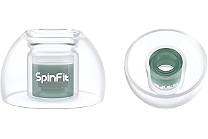 SpinFit Omni for True Wireless Earbuds & IEMs - L - Patented Silicone Eartips for Replacement (1 Pair) (3.7 mm Nozzle Dia.)