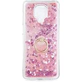 Spia Xiaomi Redmi Note 9 Pro ile uyumlu Kılıf Pembe Liss Sulu Simli Silikon Kapak Orijinal Esnek İnce Geliştirilmiş Dayanıklı
