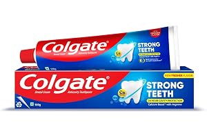 Colgate Strong Teeth, 100g, India’s No: 1 Toothpaste Brand, Calcium-boost for 2X Stronger Teeth, Prevents cavities, Whitens Teeth, Freshens Breath