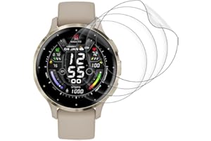 WINLAZY 4 Stück Folie für Garmin Venu 3s Schutzfolie, Displayschutzfolie für Venu 3s, Kratzfest, Weich TPU Folie Nicht Glas, Sensitive Touch Schutzglas, Keine Blasen, 0.15mm Ultra-Klar Screen Protector