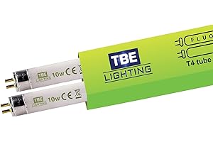 TBE LIGHTING T4 10w Fluorescent Tube Lamps 352mm - 2 Pack of CFL Bulbs - G5 2-Pin Base Fittings - T4 High Efficiency Lamps, Soft White 3500K