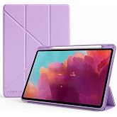 UnDePlus Samsung Galaxy Tab A11 8.7in&ccedil; X130 ile uyumlu Kılıf Kalem B&ouml;lmeli Trifolding Case X133 X135 135F Lila