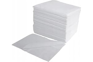 EKO Higiena - Einmal Handtücher 70x50 cm - Groß - Weiß - 100 Stück - Perforiert - Saugstark - Aus weichem Vliesstoff - für Kosmetikstudio Friseur Pediküre Maniküre Sauna SPA Hotel - Gefaltet