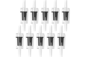 YEHUIMEI 10 Pezzi Acquario Valvola di non ritorno aria Accessori per Pompe ad Aria di Non Ritorno unidirezionale per Acquario, Valvole di Ritegno della Pompa dell'Aria-Nero