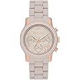 Michael Kors Runway Watch for Women, Chronograph movement with Stainless steel, Ceramic or Leather strap