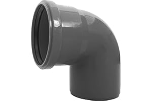 KACZMAREK PP-Rohrbogen DN 110 90° Grau | Polypropylen | Hochwertige Dichtung | Abwasser Installation | Kanalrohrsystem | Komplettes HT-System