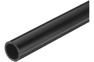 sourcing map Tube rond rigide en PVC - 16 mm x 20 mm x 20 cm (DI x DE x L) - Noir - Résistant aux impacts - Pour tuyau d'eau, travaux manuels, manchon de câble