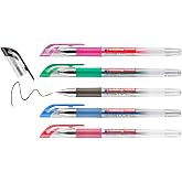 edding 2185 jel roller - siyah, kırmızı, mavi, yeşil, pembe - 5 kalem - 0,7 mm