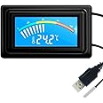 KETOTEK Digital Thermometer DC 4V~25V, USB Power Supply Aquarium Thermometer Panel -50℃~110℃, Computer Temperature monitor, External Waterproof NTC Probe For PC Vivarium Fish Tank Fridge Freezer